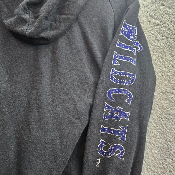 Kentucky Wildcats Black Zip-Up Hoodie Rhinestone Sleeve womens Large - Picture 5 of 5